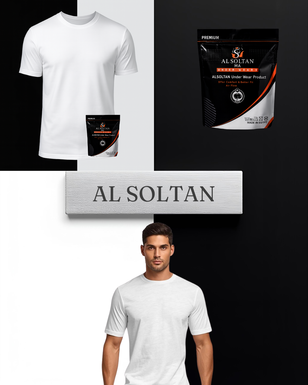 نصف درزن ملابس داخلية (فلينة قطن رجال)